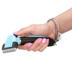 Perie trimmer pentru caini si pisici cu par lung sau scurt, autocuratare, lama 10cm, negru albastru