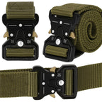 Curea centura Tactical Combat pentru barbati 3.5 x 125 cm, rezistent, verde