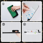 Suport hartie igienica din otel, prindere fara gaurire, 33.5cm, negru