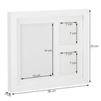 Kit amprenta mulaj manuta sau piciorus bebe si rama foto, 23x28cm, cu cutie de cadou, cadrul alb