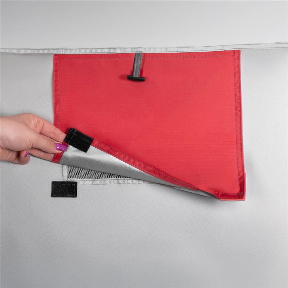 Cort plaja sau camping, impemeabil, cu terasa, 4 locuri, 200x350x135cm, gri