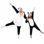 Pijama tip salopeta pentru copii, model panda, marime 125-140cm