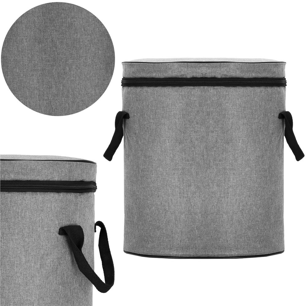 Cos depozitare haine sau jucarii, 40x33cm, bumbac si in, 43 l, gri