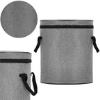 Cos depozitare haine sau jucarii, 40x33cm, bumbac si in, 43 l, gri