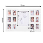 Kit amprenta mulaj manuta sau piciorus bebe si rama foto, 24x37cm, alb