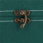 (DL) Cutie depozitare si organizare bijuterii, velur, 12x 12 x 12 cm, verde