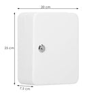 Cutie metalica din otel pentru 48 chei, echipata, 25x20x7.5cm, alba