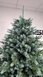 Brad artificial Christmas Deluxe by , Alaska Select verde argintiu, integral 3D, 180 cm