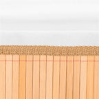 Set 3 cutii organizatoare din bambus, cu capac, diverse dimensiuni, maro