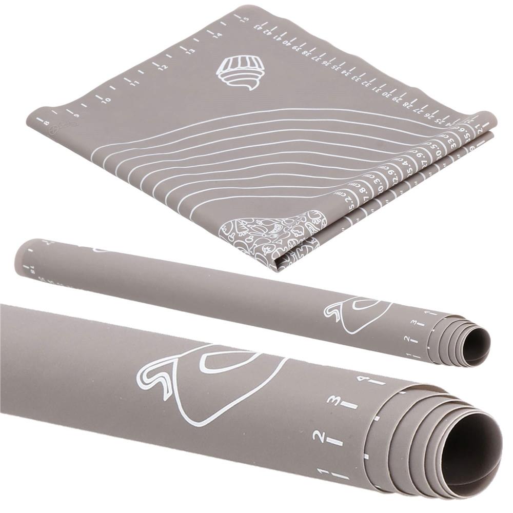 Plansa din silicon alimentar de framantat aluat, rezistenta la temperaturi ridicate, 50x40cm, gri