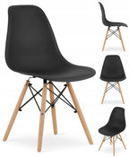 Scaun dining Scandinav pentru bucatarie, 38x42x82cm, negru