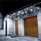 Ghirlanda luminoasa tip perdea 300 LED-uri, 12m, pentru interior/exterior, cu flash, iluminare alba