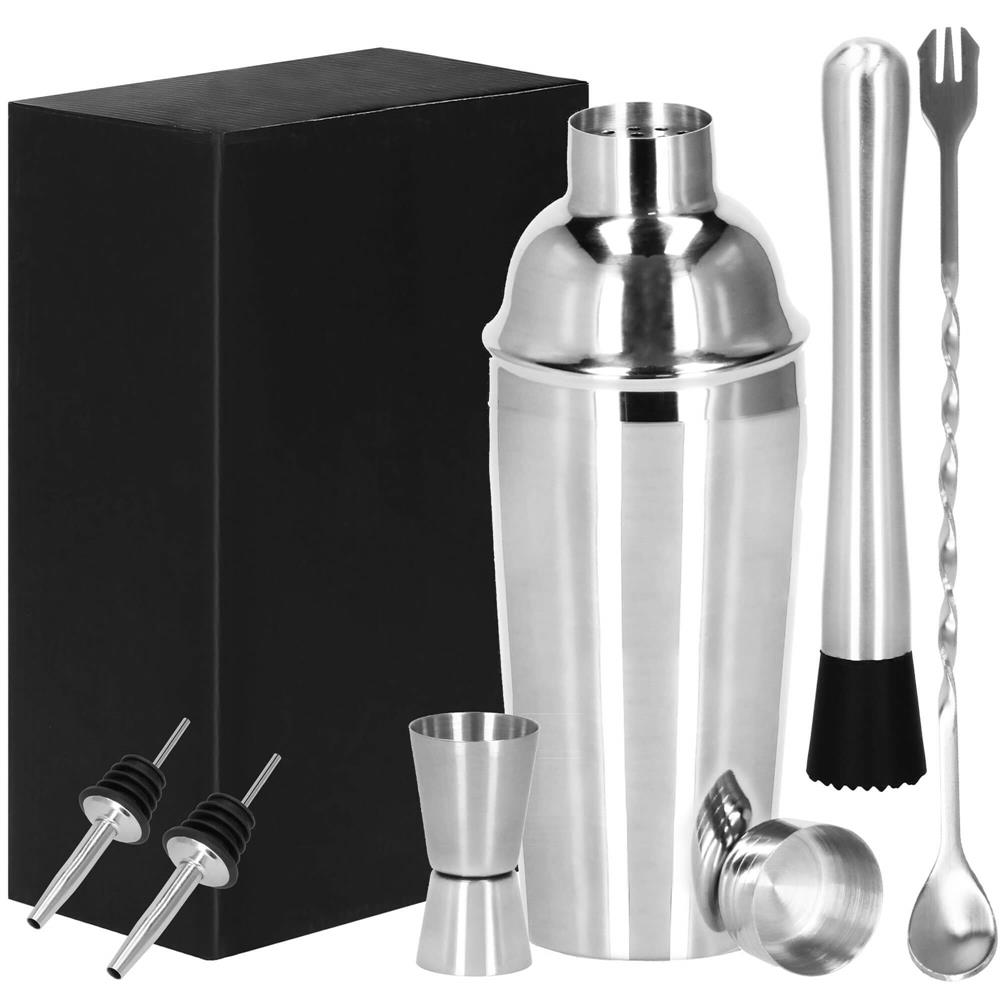 Set Cocktail Shaker Kit pentru barmani 750ml, KI14, 6 piese
