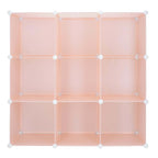 Dulap copii, modular cu 9 compartimente, PVC, 110x110x37 cm, multicolor