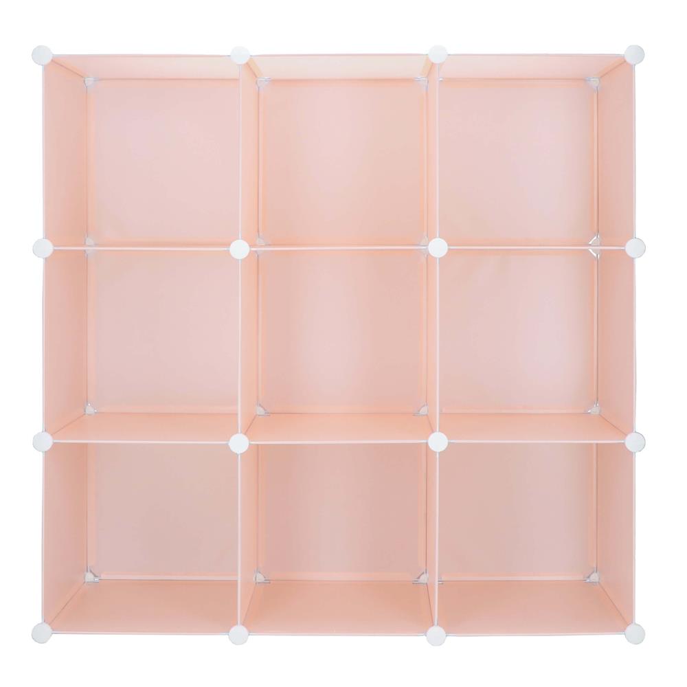 Dulap copii, modular cu 9 compartimente, PVC, 110x110x37 cm, multicolor