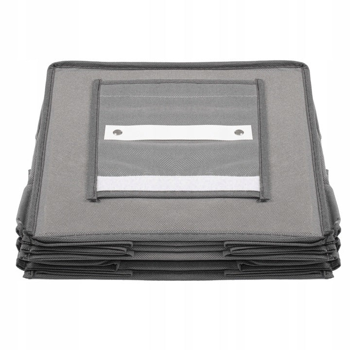 Organizator dulap , 4 compartimente, textil, 80cm, gri