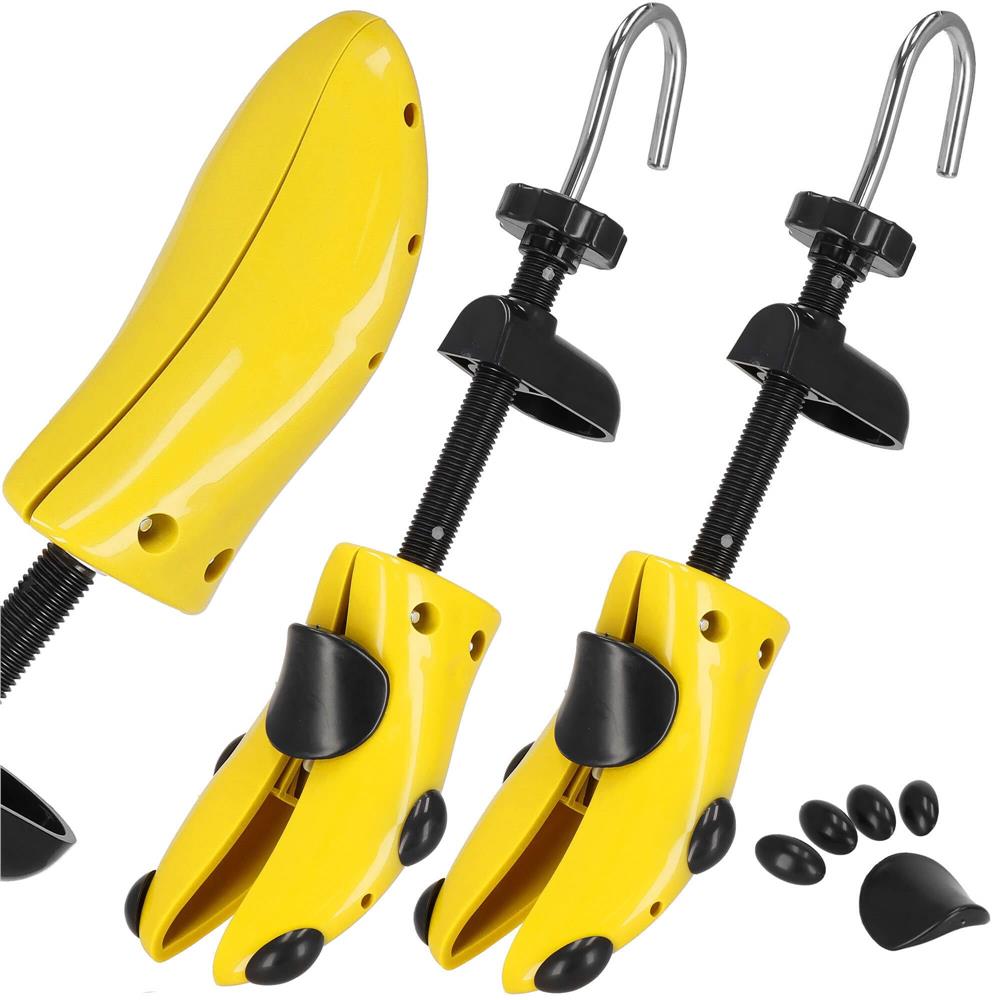 Set 2 sanuri pentru largit si alungit pantofi, din plastic, marime 44-46, galben