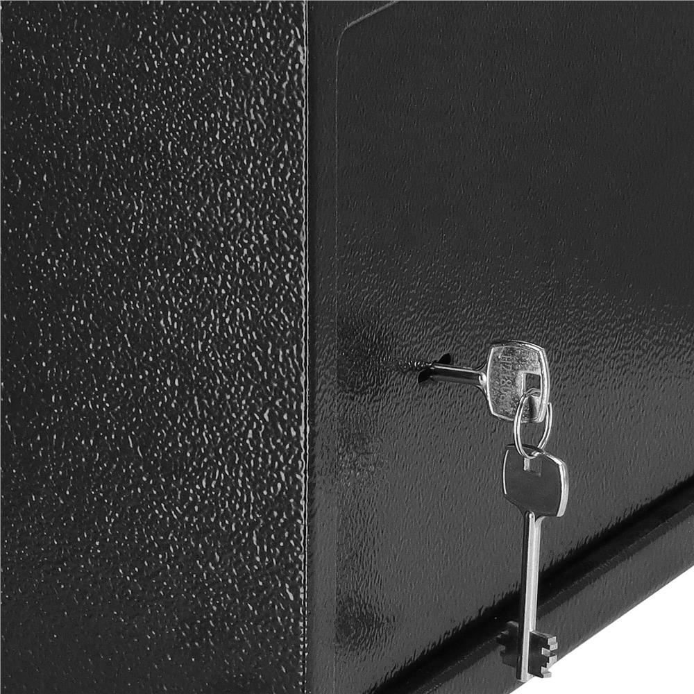 Seif standard cu cheie, 200x310x200 mm, Otel, Negru