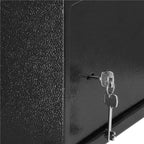 Seif standard cu cheie, 250x350x250 mm, Otel, Negru