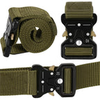 Curea centura Tactical Combat pentru barbati 3.5 x 125 cm, rezistent, verde