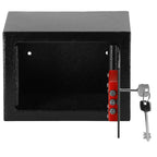 Seif standard cu cheie, 170x230x170 mm, Otel, Negru