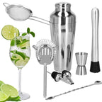 Set Cocktail Shaker Kit pentru barmani 550ml, KI23, 8 piese