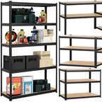 Raft cadru metalic modular pentru depozitare, 5 polite, 180x90x40cm, sarcina 825kg