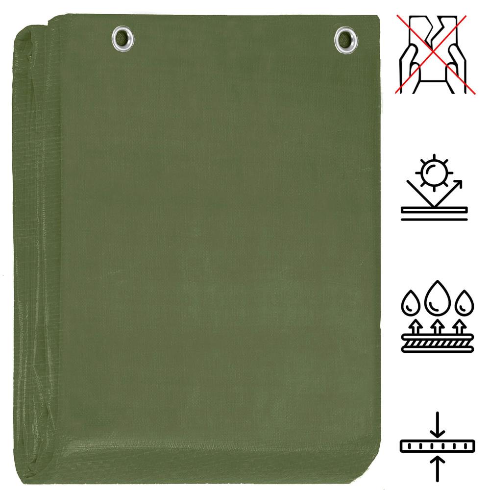 Prelata din polietilena impermeabila laminata, 120g/m2, 2x3m, verde