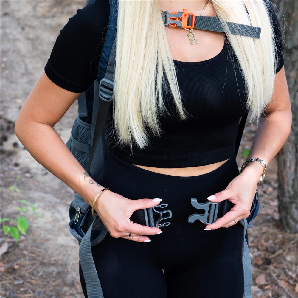 Rucsac tactic militar pentru drumetie, cu husa de ploaie, 60 litri, 25 kg, 70x40x24 cm, gri albastru