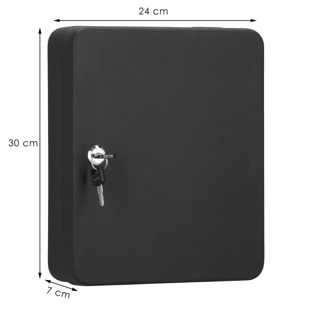 Cutie metalica din otel pentru 100 chei, echipata, 30x24x7cm, neagra
