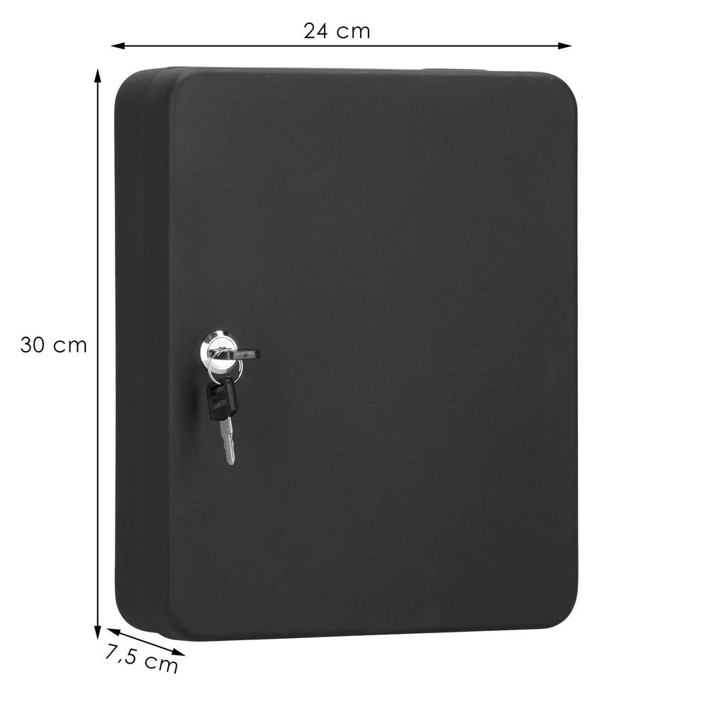 Cutie metalica din otel pentru 48 chei, echipata, 30x24x7.5cm, neagra