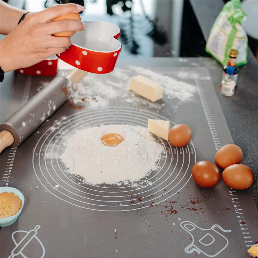 Plansa din silicon alimentar de framantat aluat, rezistenta la temperaturi ridicate, 50x40cm, gri