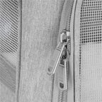 Carucior tip troller pentru transport animale, dublu cu 2 compartimente separate, maxim 22 kg, 55x34x26 cm, gri