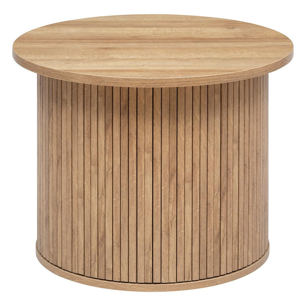Masa de cafea Atmosphera Createur d'interieur Colva, rotunda 60x45 cm, MDF bej, baza canelata