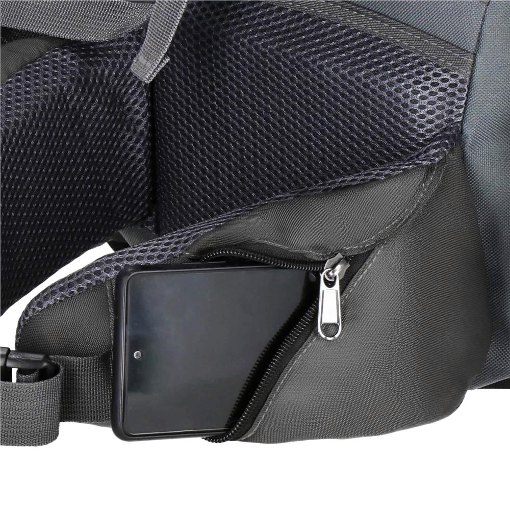 Rucsac tactic militar pentru drumetie, cu husa de ploaie, 90 litri, 25 kg, 74x32x20 cm, gri albastru