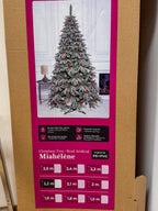 Brad artificial , Miahelene Elite, verde nins cu merisoare, mix 2D+3D, 220 cm