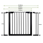 Poarta de siguranta Safety Gate pentru scari, ajustabila 97-103 cm, din otel, neagra