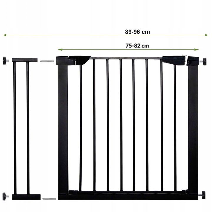 Poarta de siguranta Safety Gate pentru scari, ajustabila 89-96 cm, din otel, neagra