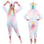Pijama tip salopeta pentru dama, model unicorn, marime S