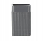 Set de accesorii pentru baie din plastic, 5 piese, gri