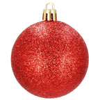 Set globuri de Craciun, 30 bucati, 3 modele, 3cm, rosu