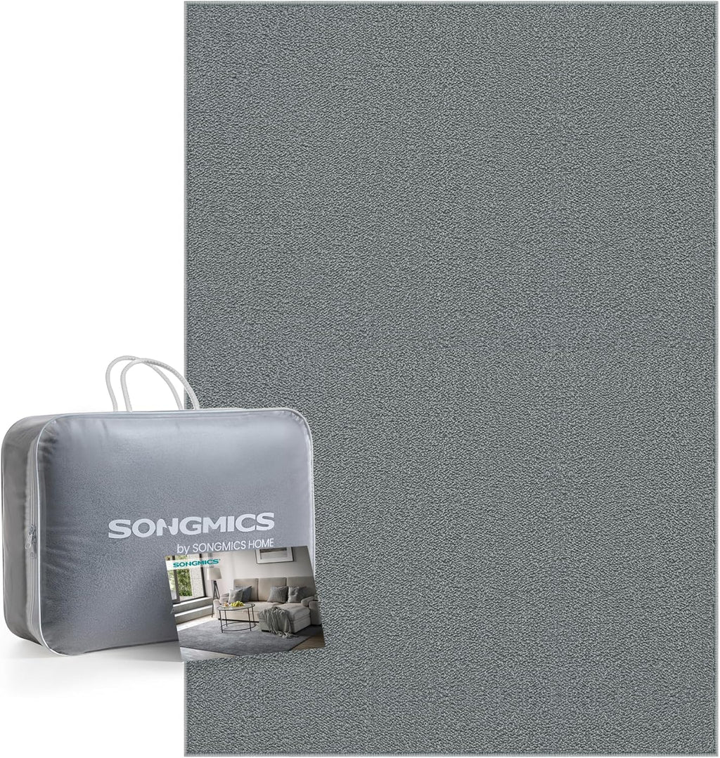 SONGMICS Covor decorativ antiderapant, lavabil la masina, 120x170 cm, gri