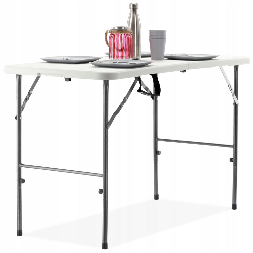 Masa dreptunghiulara pliabila multifunctionala, 120x75x60cm, alba