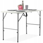 Masa dreptunghiulara pliabila multifunctionala, 120x75x60cm, alba