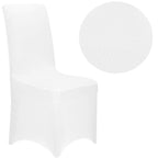 Husa pentru scaune de evenimente, marime universala, poliester si spandex, alb