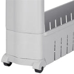 Sistem rafturi de depozitare cu roti pentru bucatarie sau baie cu 3 polite, 54x13x70cm, gri