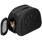 Geanta pentru transport animale mici-medii, pentru caine si pisica, pliabila, curea de umar, 25x45x37 cm, negru