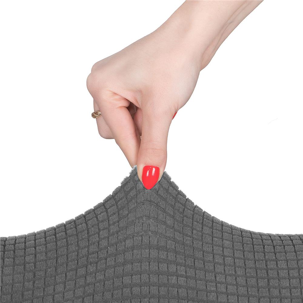 Set 4 huse universale pentru scaun, marime universala, poliester si spandex, 45 cm x 60 cm, gri