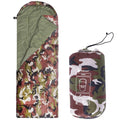 Sac de dormit tip mumie, cu geanta de transport, 210x73cm, 8-20grade, culoare camuflaj