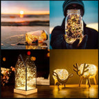 Instalatie lumina decorativa cu 300 LED-uri, 30m, pentru interior/exterior, iluminare galbena